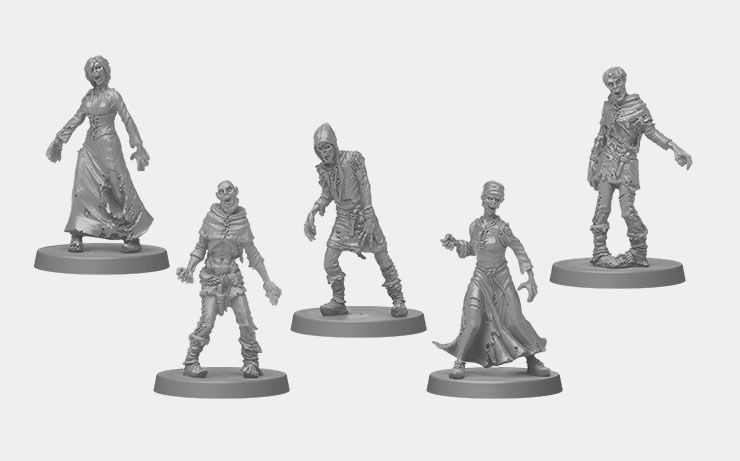 Lot De 10 Figurines Corbeaux Pour Zombicide Black Plague V2 – Neuves