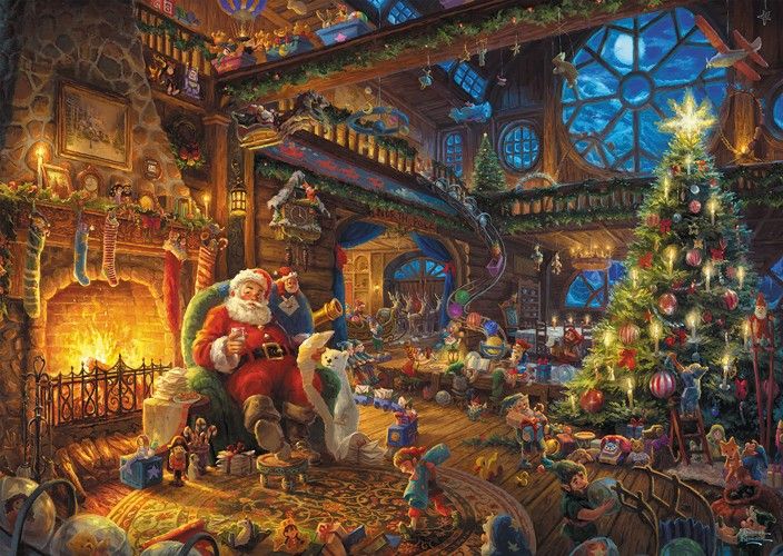 Puzzle Thomas Kinkade Le Père Noël et ses Lutins (Edition Limitée