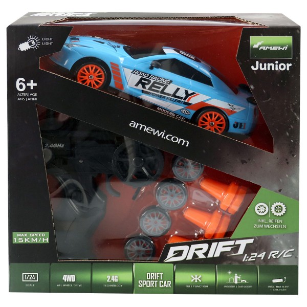 Voiture télécommandée DRIFT Sport Car Blue 1/24