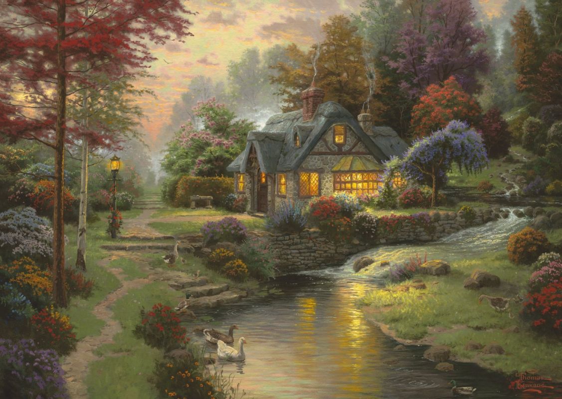 Puzzle Thomas Kinkade - Calme Vespéral