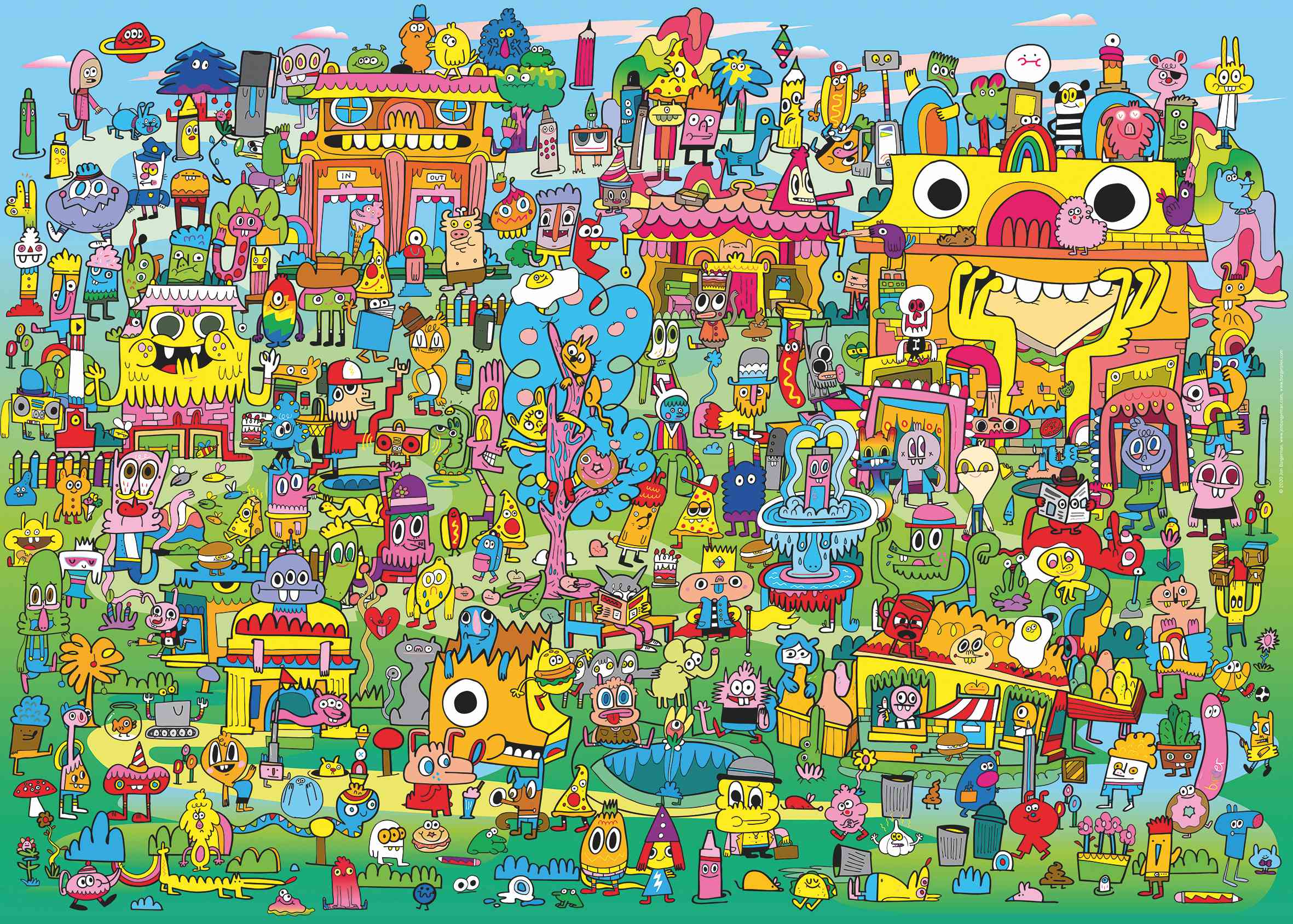 Puzzle Jon Burgerman Doodle Village Puzzle Jon Burgerman Doodle Village