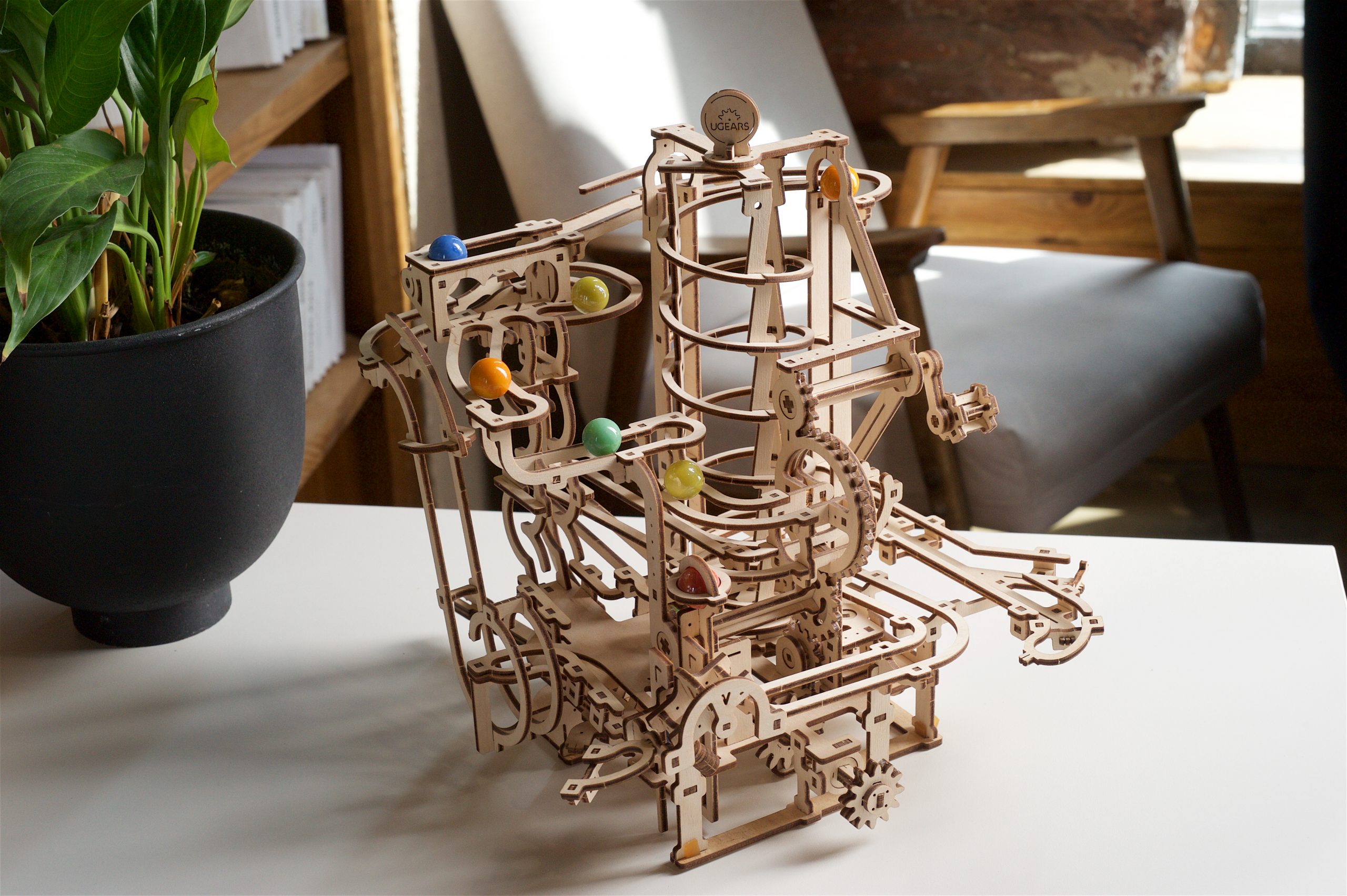 Parcours à Billes avec Gradins Ugears – Puzzle 3d en bois 