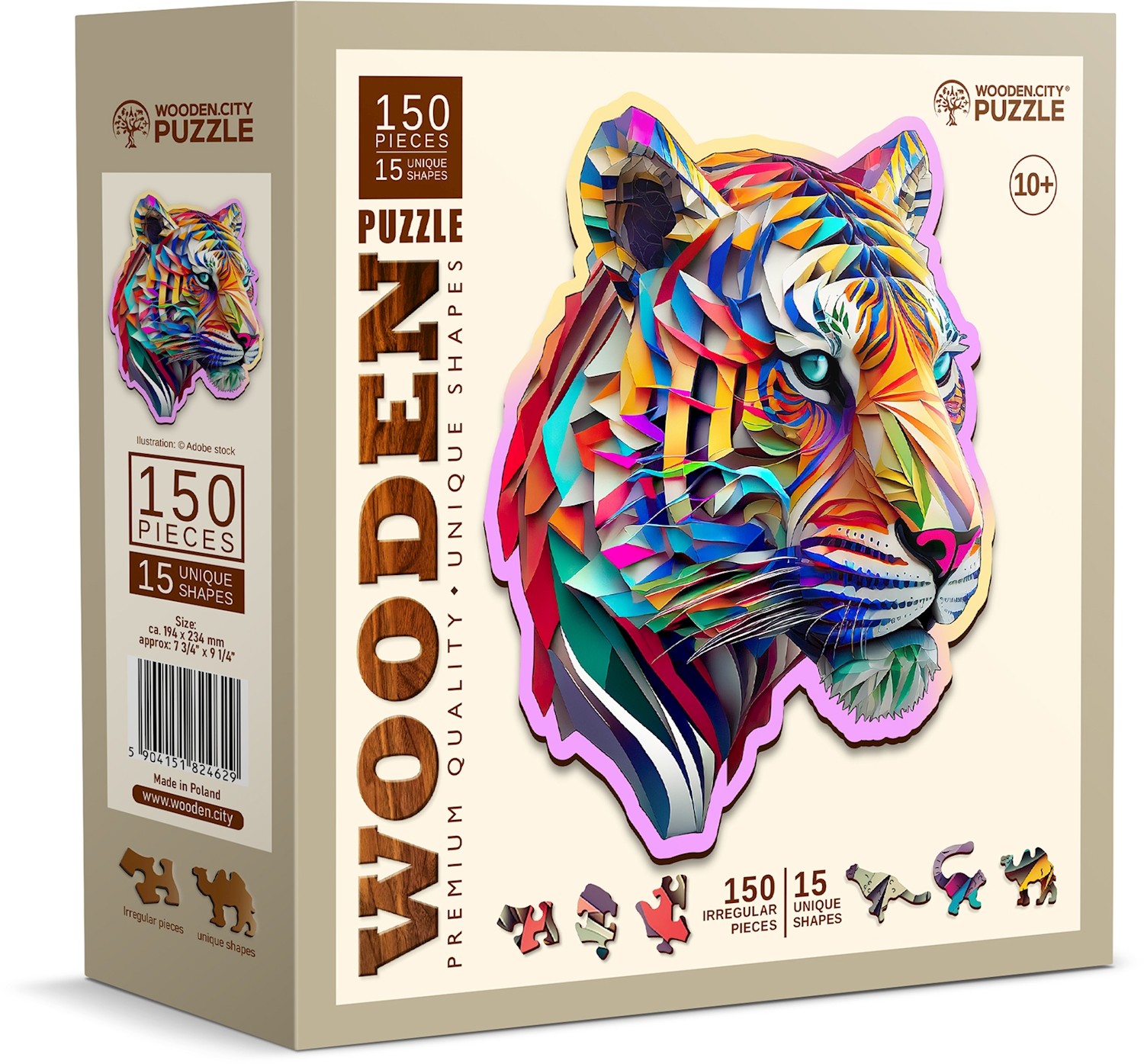 Puzzle 180 pièces : Rainbow Wooden Puzzle LOUP - Jeux et jouets Gigamic -  Avenue des Jeux