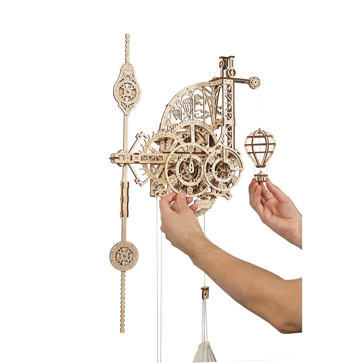 Ugears Aéro-Horloge Puzzle 3D en Bois – Aero Clock Kit de modèle
